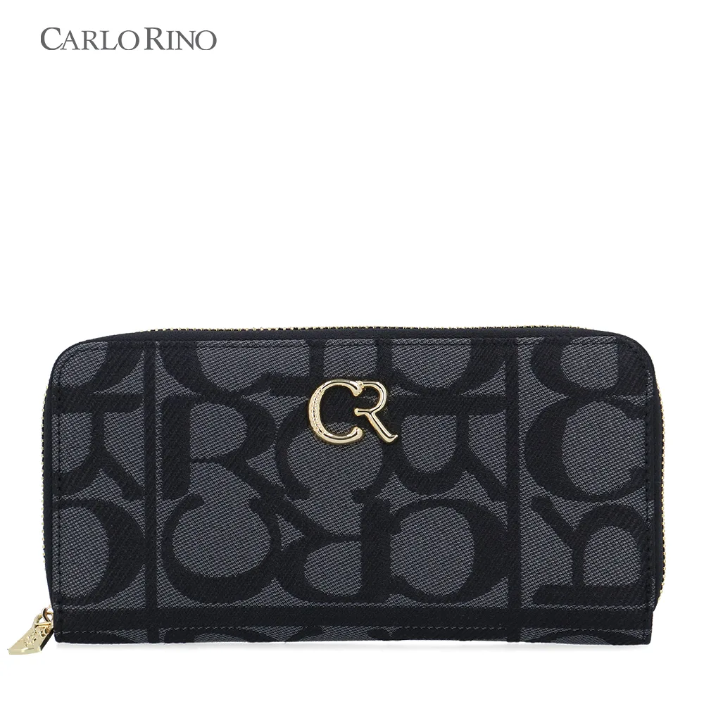 Carlo GEO Jacquard Zip Around Wallet