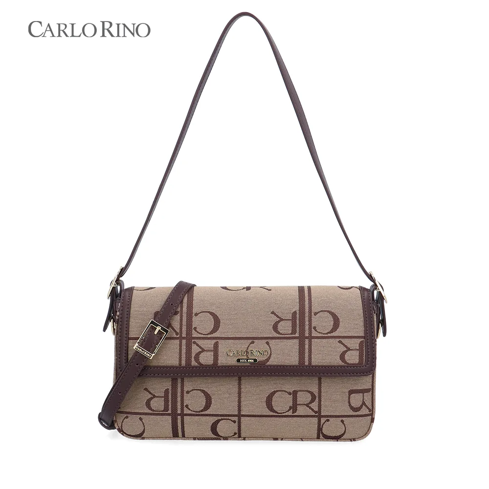 Carlo GEO Jacquard Flap Shoulder Bag