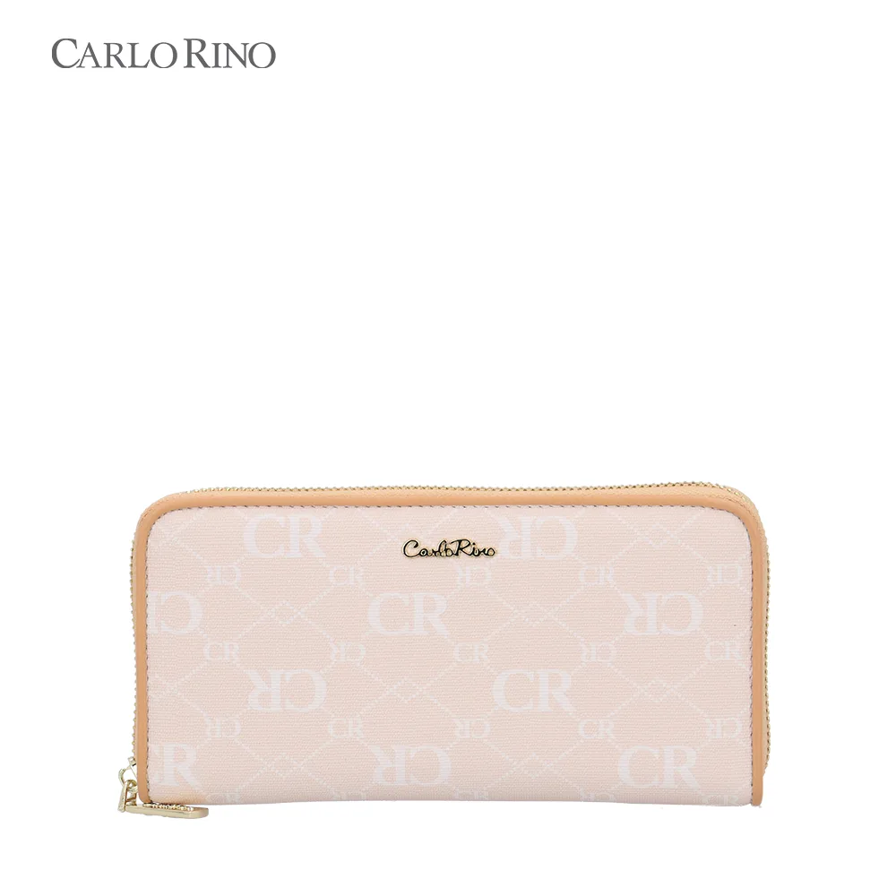 CR Monogram in Cream Zip Around Wallet